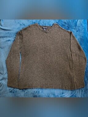 Cherokee Men's V-Neck Gray-Brown Knit Sweater